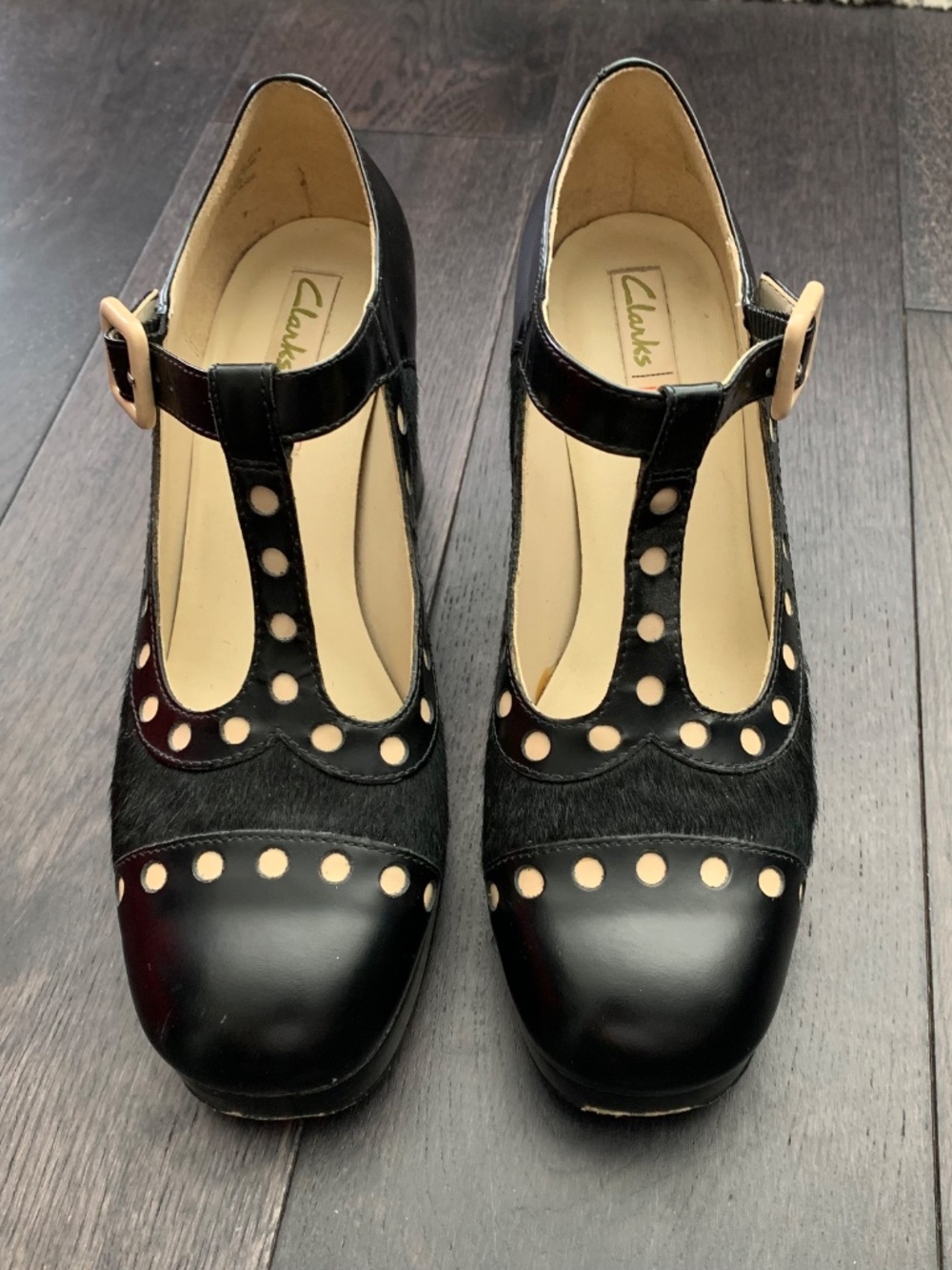 Rare Orla Kiely x Clarks chunky heel shoes - Picture 2 of 6
